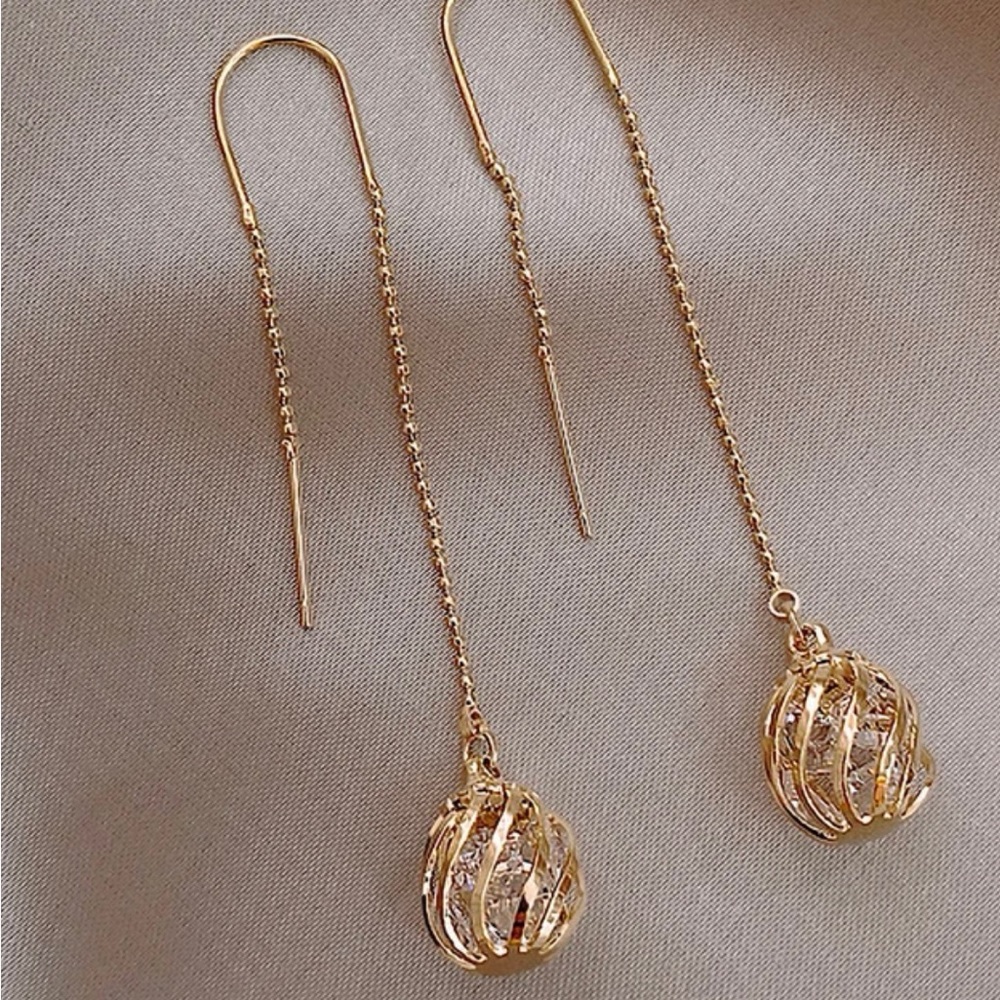 Rhinestone drop earrings